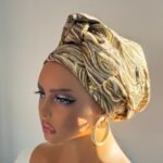 Gold Marble Knot Turban