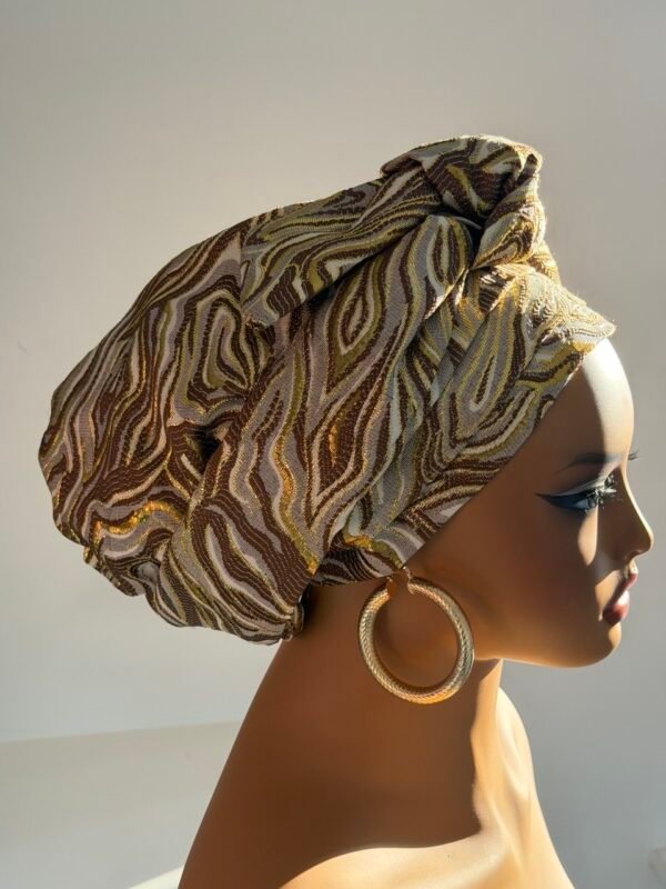 5972204127796270926 Gold Marble Knot Turban