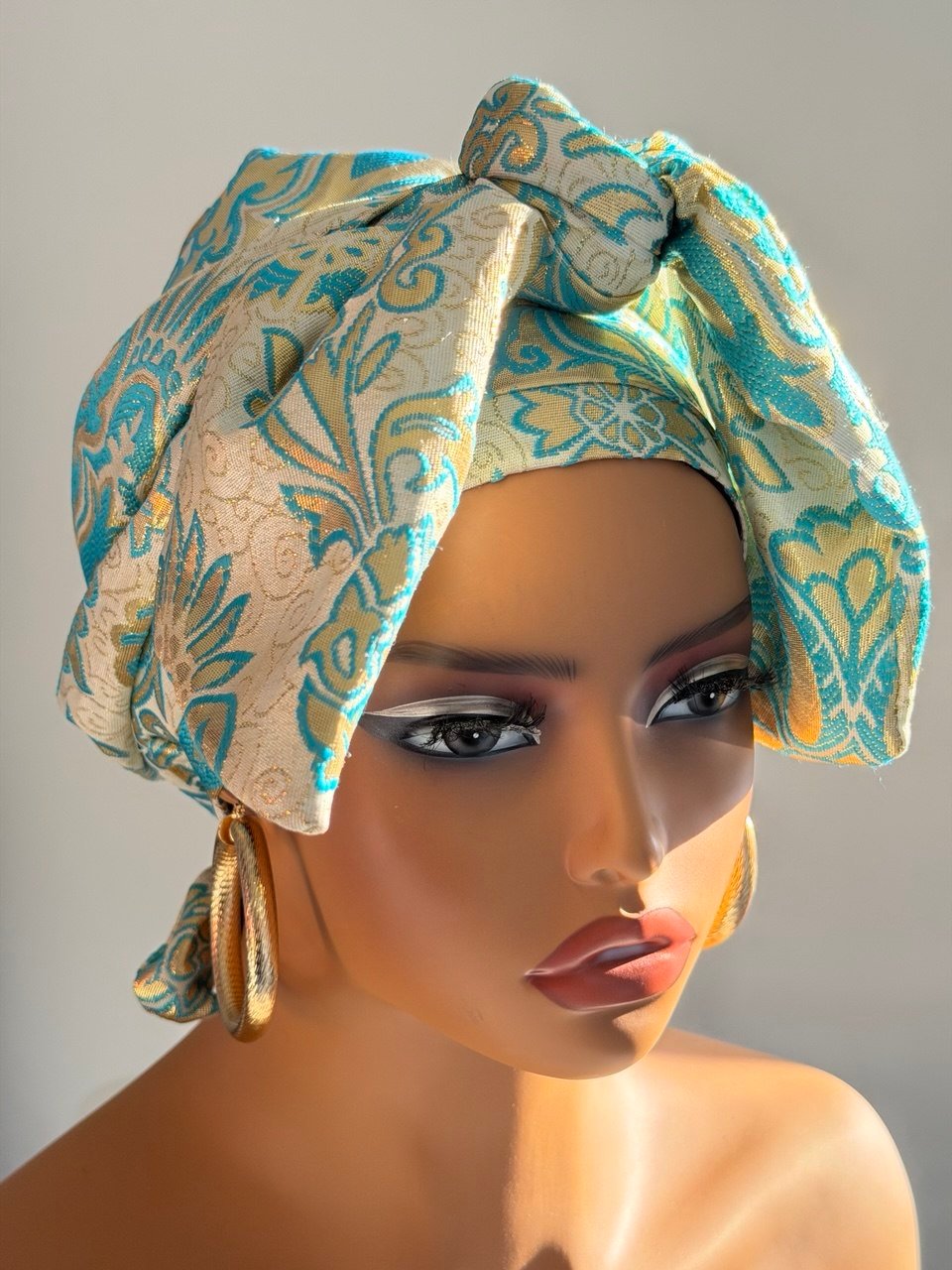 Gold Marble Knot Turban