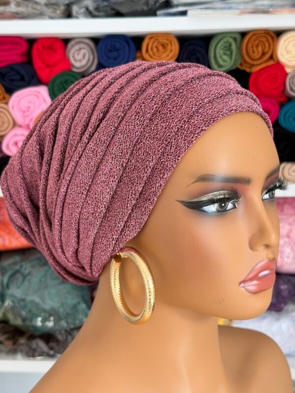 img_3850 Elegant Maroon Pleated Turban Headwrap for Women