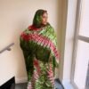 Vibrant Tie-Dye Hijab and Abaya 2-piece Set